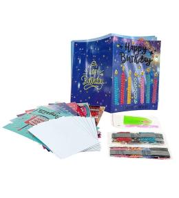 Kartka urodzinowa DIY wyklejanka 8 kart + koperty