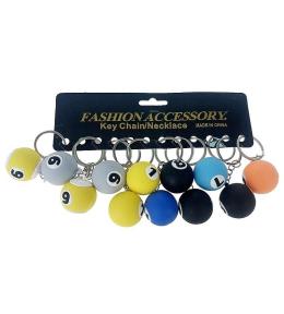 Brelok silikonowy kula bilardowa (12szt)