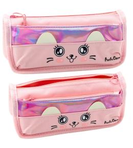 Piórnik szkolny Kot różowy 21,5cm