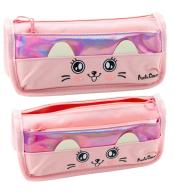 Piórnik szkolny Kot różowy 21,5cm