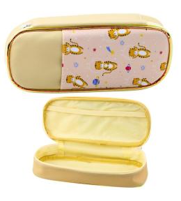 Piórnik szkolny kosmiczne Tygryski beżowy 24cm