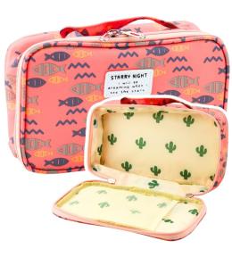 Piórnik szkolny Ryby różowy 21,5cm