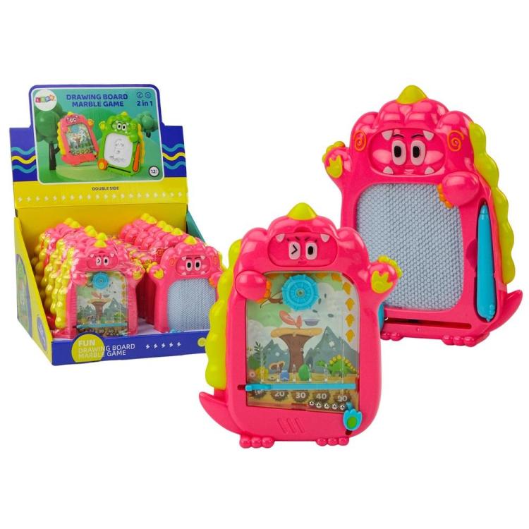 Tablica do rysowania 2w1 dinozaur różowy