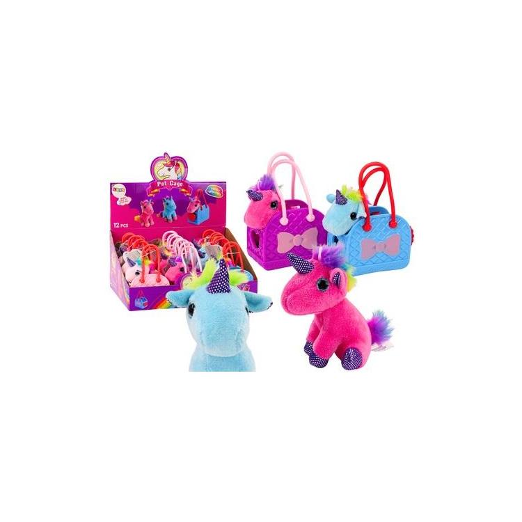 Pluszowy jednorożec w gumowej torebce 3 rodzaje