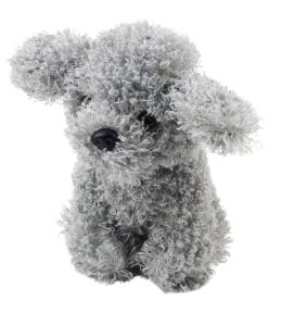Pudel miniaturowy pluszowy szary 20cm
