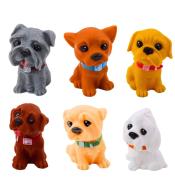 Zestaw figurek pieski gumowe 8cm 6szt