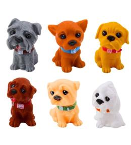 Zestaw figurek pieski gumowe 8cm 6szt