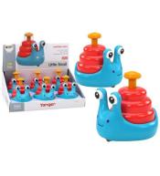 Ślimak na kółkach jeżdżący niebiesko-czerwony