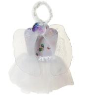 Strój aniołka krzydełka ze spódniczką + aureolka