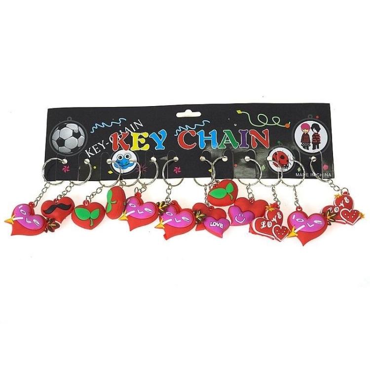 Brelok serce MIX (12szt)