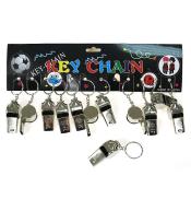 Brelok gwizdek, metalowy 12szt