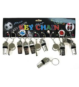 Brelok gwizdek, metalowy 12szt