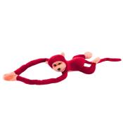 Małpka pluszowa z dźwiękiem czerwona 80cm