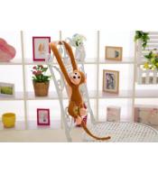 Maskotka małpka z dźwiękiem ciemno brązowa 80cm