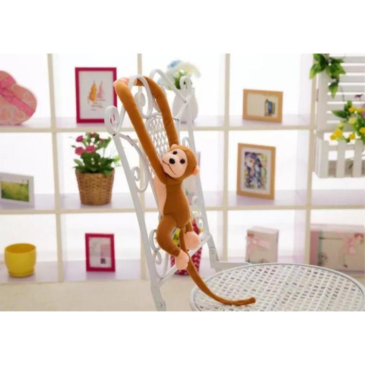 Maskotka małpka z dźwiękiem ciemno brązowa 80cm