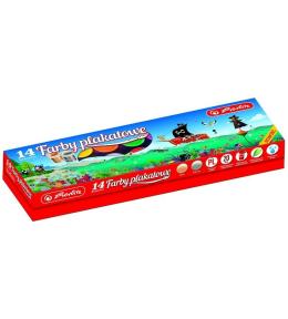 Farby plakatowe szkolne 14 kolorów x 20ml
