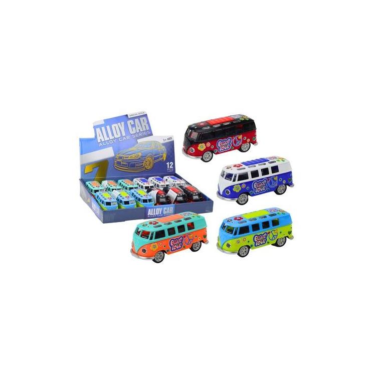 Camper Bus 1:32 metalowy światła dźwięk napęd MIX