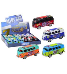Camper Bus 1:32 metalowy światła dźwięk napęd MIX