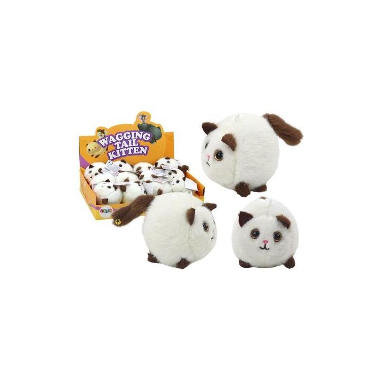 Pluszowy Kotek skaczący biały