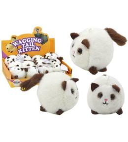 Pluszowy Kotek skaczący biały