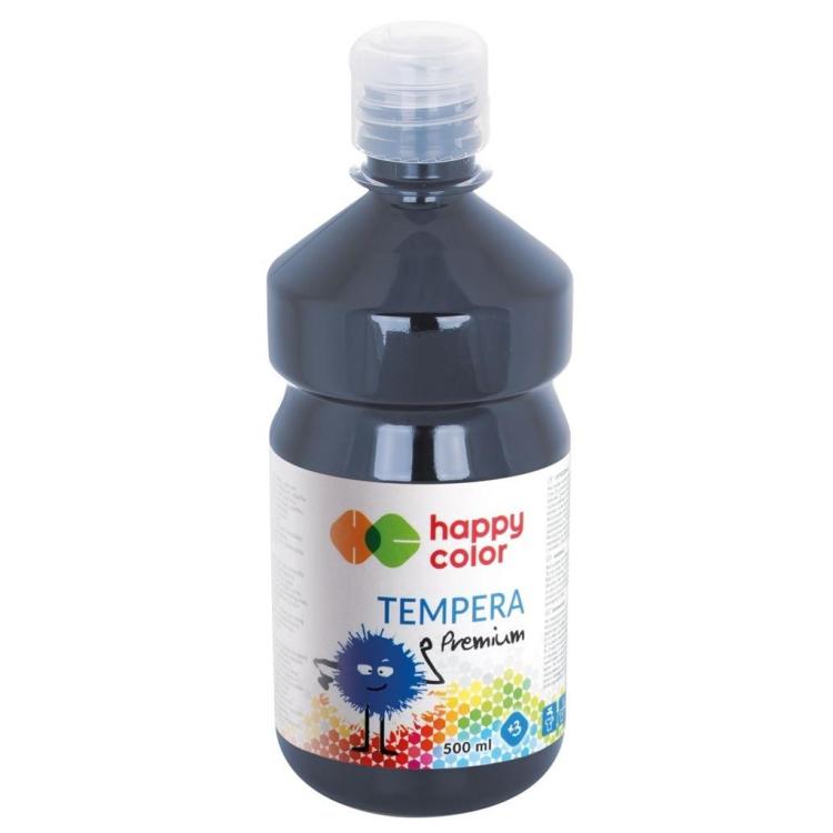 Farba tempera Premium 500ml czarna HAPPY COLOR