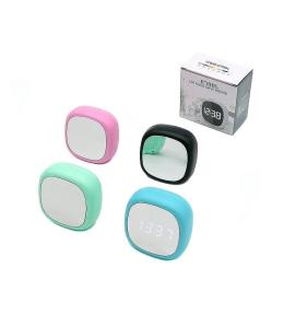Zegar budzik z LED 7,5x7,5x4cm MIX