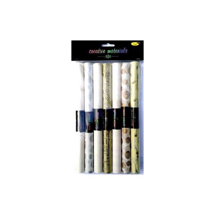 Papier transparentny z nadrukiem 25x30cm 7szt