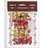 Zestaw kamyczków żółto czerwonych 35g