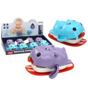 Zabawka do kąpieli nakręcana hipopotam na desce