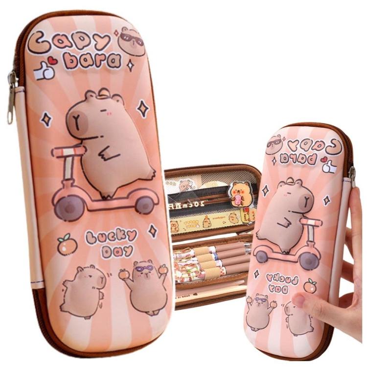 Piórnik przybornik Kapibara na hulajnodze