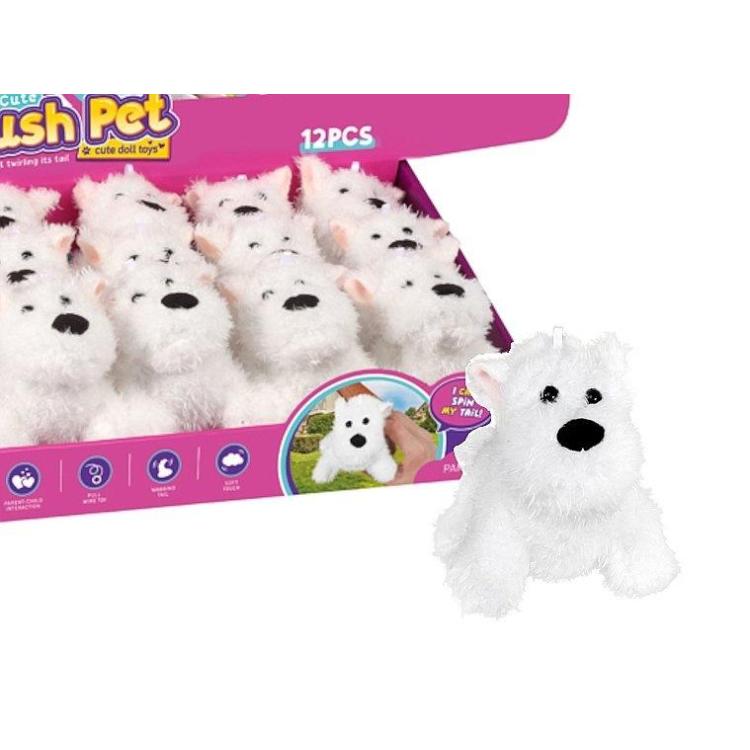 Piesek pluszowy kręcący ogonkiem