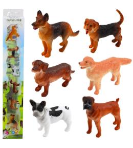 Zestaw mini figurki psy 4cm 6szt