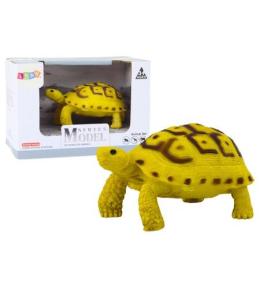 Figurka żółw gad żółty brązowy