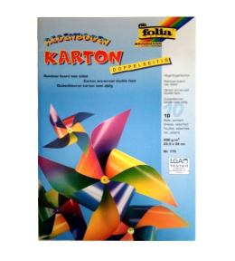 Karton tęczowy 200g gładki 10 arkuszy