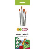 Zestaw pędzli syntetycznych A 4szt HAPPY COLOR