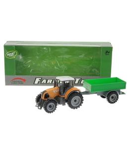 Traktor z przyczepą metalowy