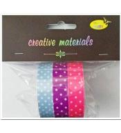 Taśmy materiałowe kropki 3szt