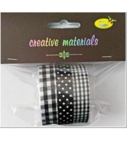Taśmy materiałowe czarne 3szt