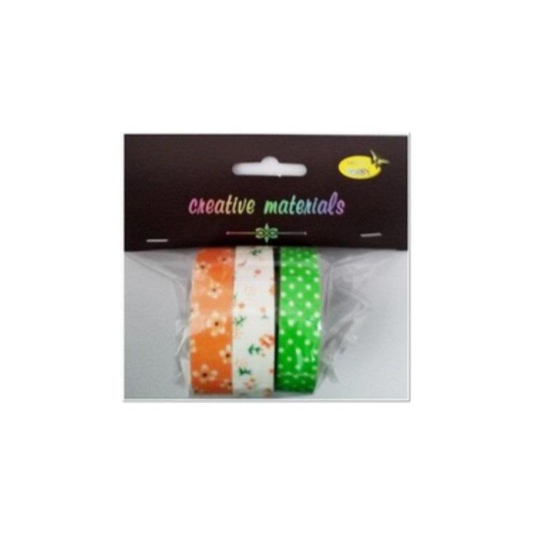 Taśmy materiałowe kwiaty 3szt