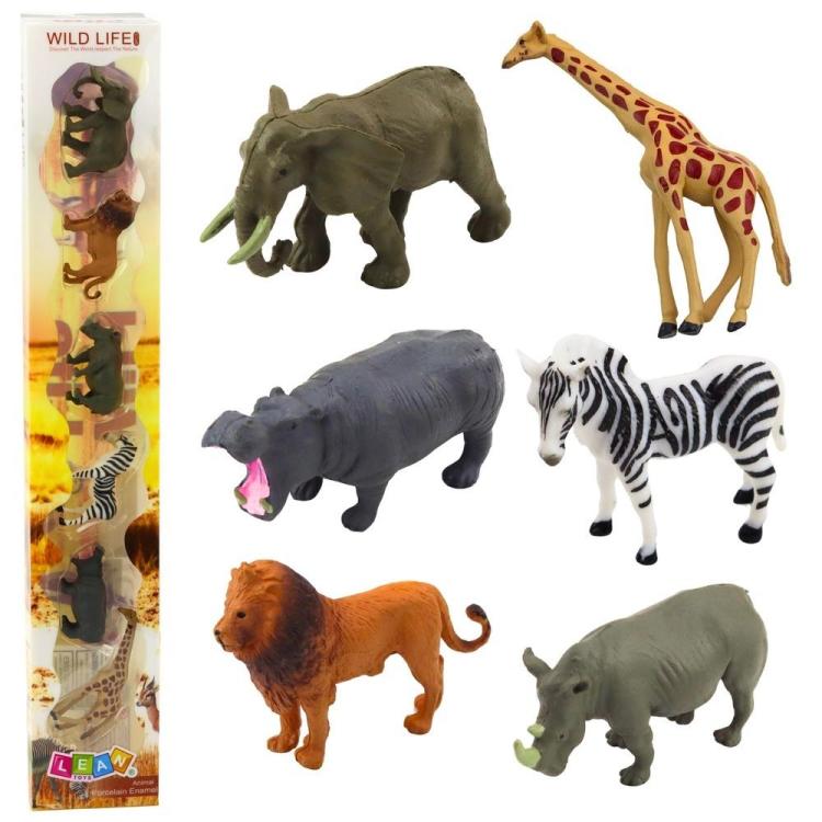 Zestaw mini figurki dzikie zwierzęta 6-8cm 6szt