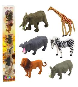 Zestaw mini figurki dzikie zwierzęta 6-8cm 6szt