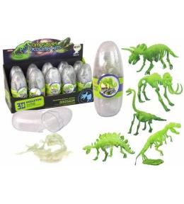 Świecący szkielet 3D dinozaury mamut w jajku