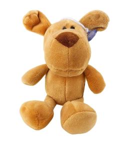 Maskotka przytulanka pies z przyssawką brązowy