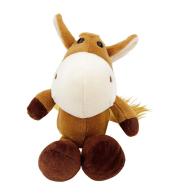 Maskotka przytulanka koń z przyssawką brązowy