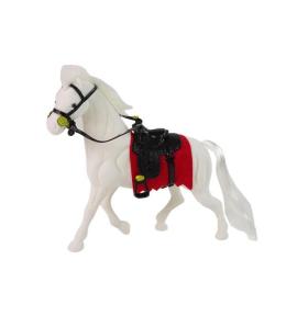 Biały aksamitny koń