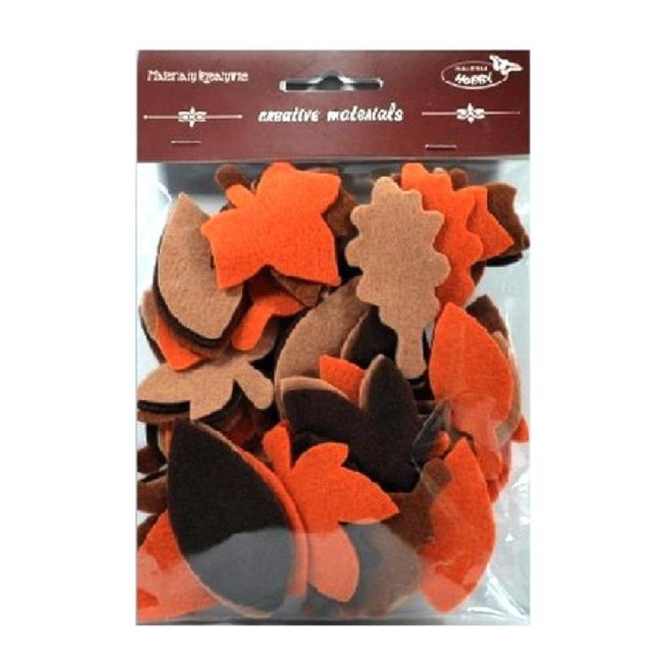 Listki z filcu tonacja brązowa