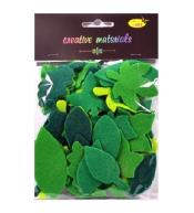 Listki z filcu tonacja zielona