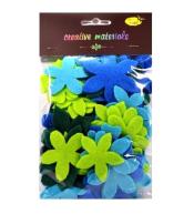 Kwiatki z filcu tonacja zimna 60szt