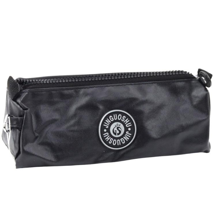 Piórnik szkolny jednokomorowy czarny 21,5cm