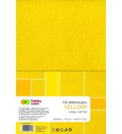 Filc dekoracyjny żółty 10szt HAPPY COLOR